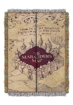 Northwest Harry Potter Marauder's Map 48" x 60" Woven Tapestry Throw Blanket for $19 + free shipping w/ Prime