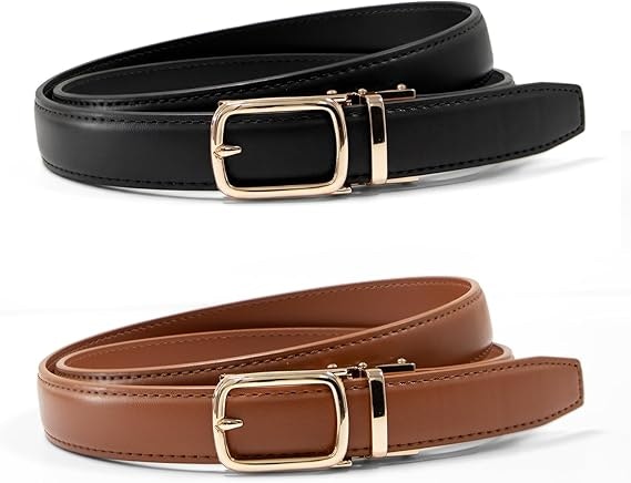 West Leathers Women's Skinny Ratchet Faux Leather Belt 2-Pack: $14.99 West Leathers Women's Skinny Ratchet Faux Leather Belt 2-Pack: $14.99