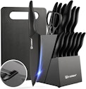 Katisun 16-Piece Kitchen Knife Block Set for $28 + free shipping w/ Prime