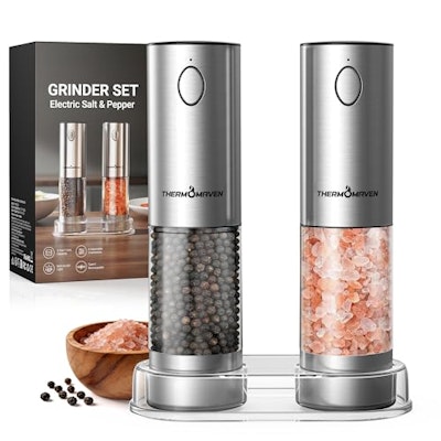 ThermoMaven 3.7-oz. Electric Salt and Pepper Grinder Set for $20 + free shipping w/ Prime