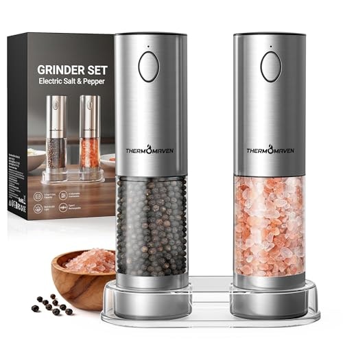 ThermoMaven 3.7-oz. Electric Salt and Pepper Grinder Set: $19.99 ThermoMaven 3.7-oz. Electric Salt and Pepper Grinder Set: $19.99