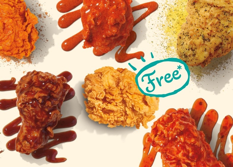Popeyes 6pc Wings: Free w/ $10 orders