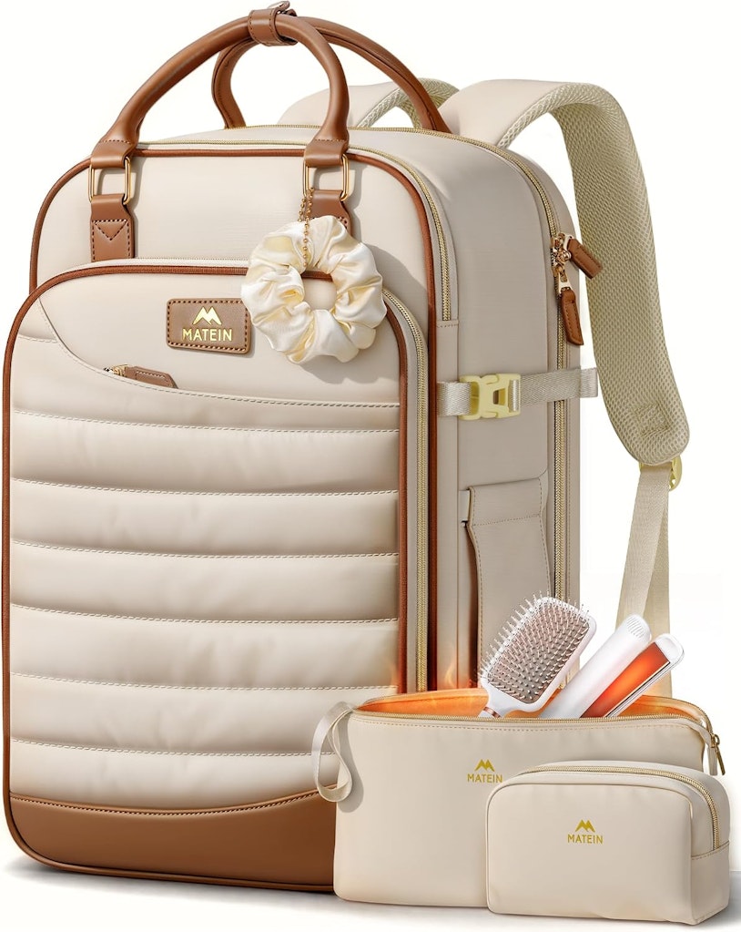 MATEIN HER Carry-On Hair Tool Bag and Toiletry Organizer Backpack: $22.39 w/ Prime MATEIN HER Carry-On Hair Tool Bag and Toiletry Organizer Backpack: $22.39 w/ Prime