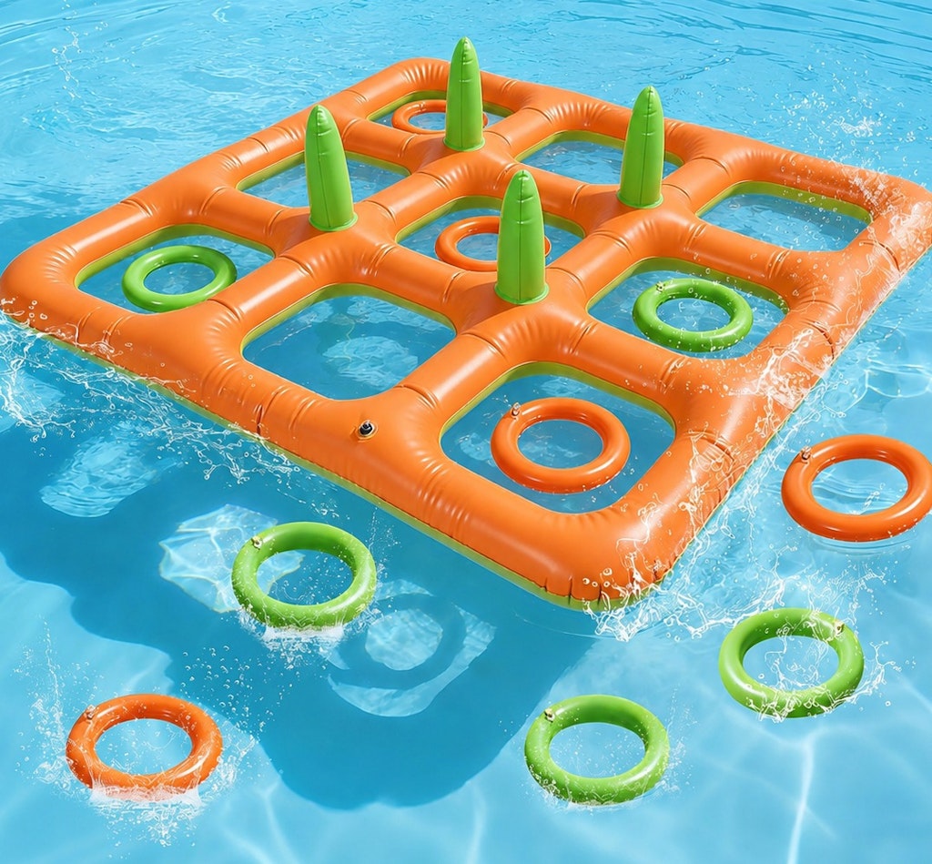 Giant Inflatable Tic-Tac-Toe Ring Toss Pool Game: $11.49 Giant Inflatable Tic-Tac-Toe Ring Toss Pool Game: $11.49