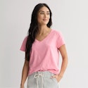 Sonoma Goods for Life Women's Everyday Short Sleeve V-Neck Tee for $5 + free shipping w/ $49