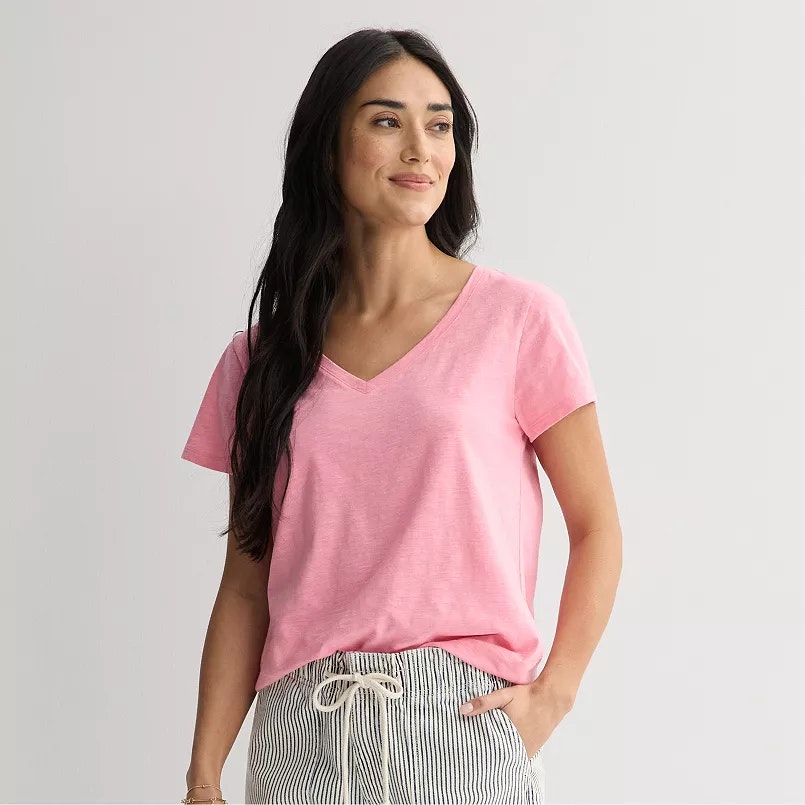 Sonoma Goods for Life Women's Everyday Short Sleeve V-Neck Tee: $4.79 Sonoma Goods for Life Women's Everyday Short Sleeve V-Neck Tee: $4.79
