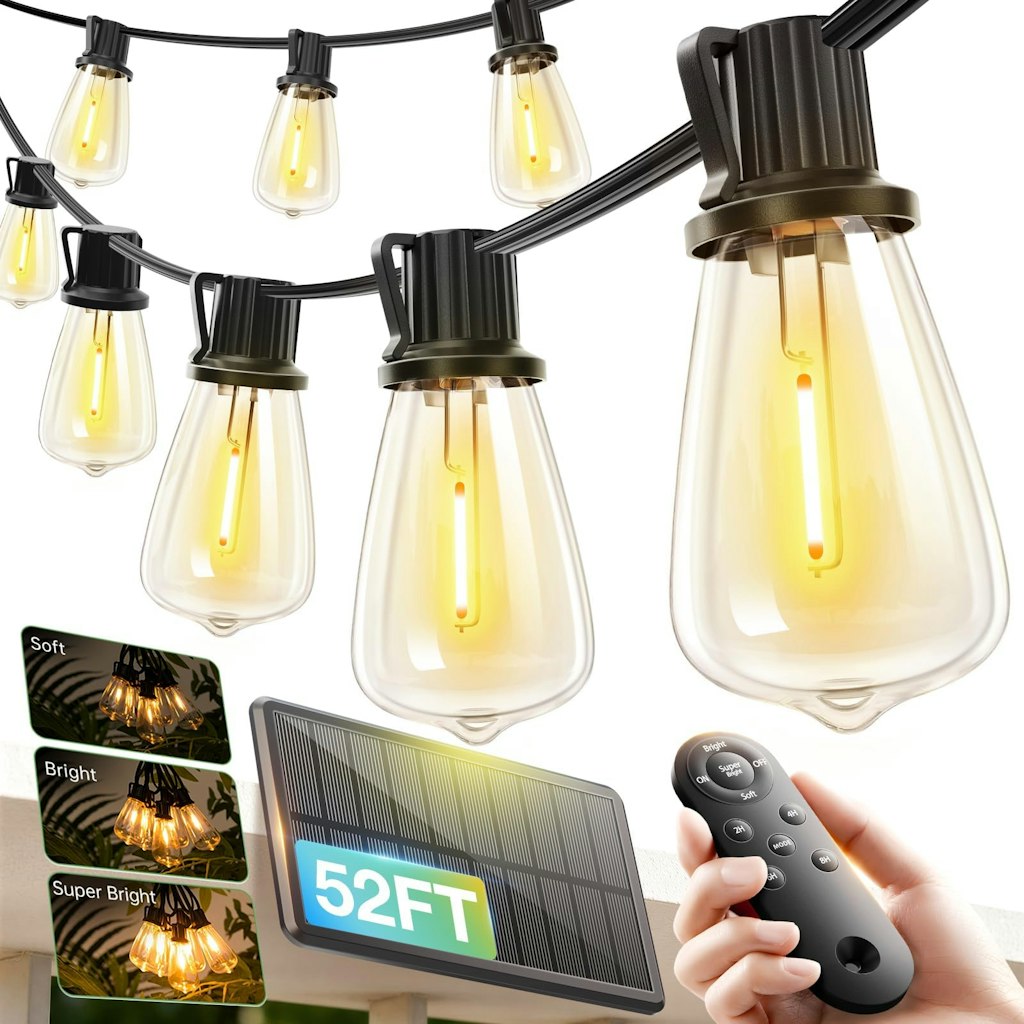addlon 52-Foot Solar String Lights w/ Remote: $19 addlon 52-Foot Solar String Lights w/ Remote: $19