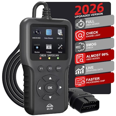 UJS Safescan OBD2 Scanner Check Engine Code Reader for $20 + free shipping w/ Prime