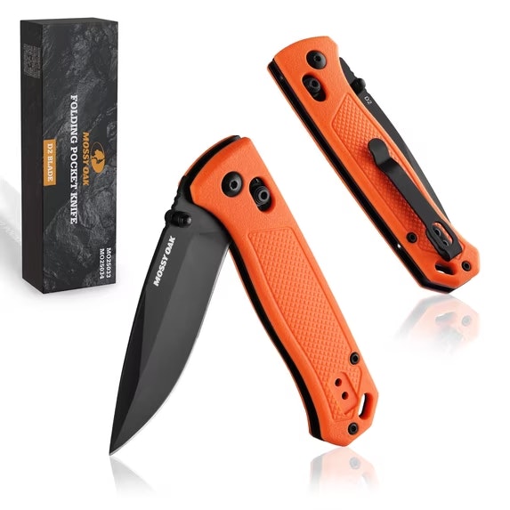 Mossy Oak Folding Pocket Knife w/ D2 Blade: $12 Mossy Oak Folding Pocket Knife w/ D2 Blade: $12