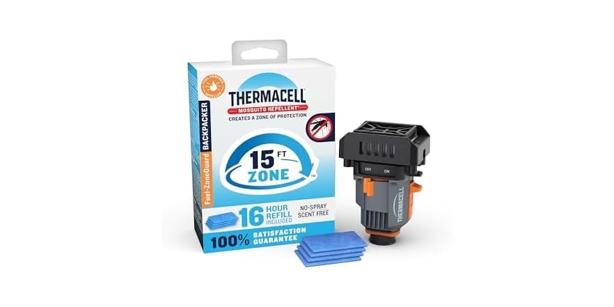Thermacell Fuel-ZoneGuard Mosquito Repeller: $28 Thermacell Fuel-ZoneGuard Mosquito Repeller: $28