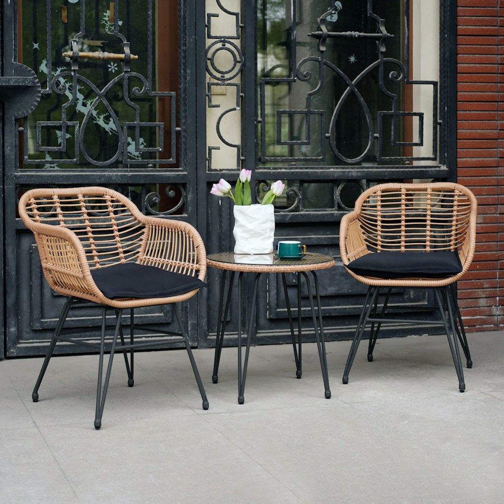 Bay Isle Home Virgie 3-Piece Wicker/Rattan Seating Group w/ Cushions: $160 Bay Isle Home Virgie 3-Piece Wicker/Rattan Seating Group w/ Cushions: $160