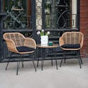 Bay Isle Home Virgie 3-Piece Wicker/Rattan Seating Group w/ Cushions for $160 + free shipping
