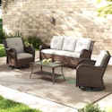 Lark Manor Alejah 4-Piece Rattan Sofa Seating Group w/ Cushions for $780 + free shipping