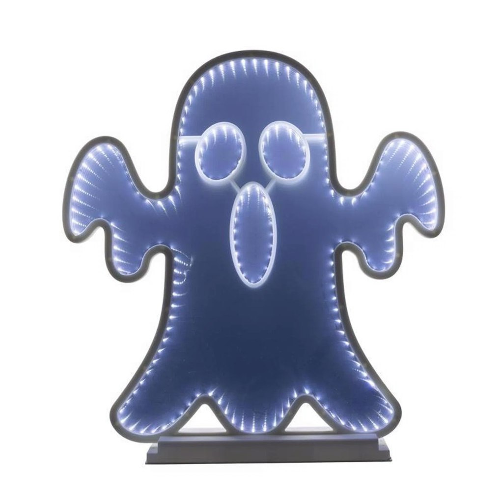 Ivy Bronx Halloween White 23" LED Prelit Ghost Infinity Halloween Decor: $99