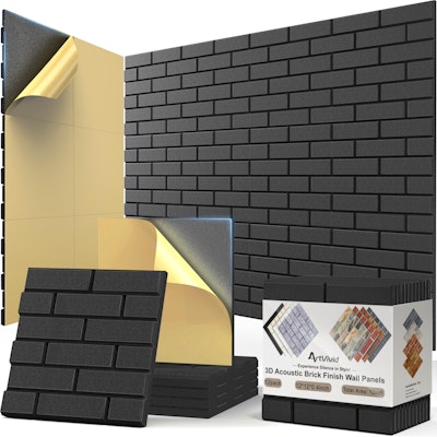 ArtVivid 12-Pack Brick Pattern Acoustic Panels for $21 + free shipping w/ Prime
