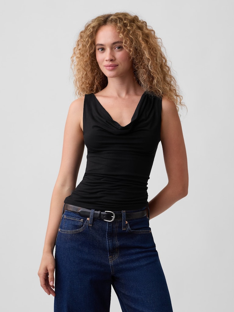 Sleeveless Cowl-Neck Top: $20.99 Sleeveless Cowl-Neck Top: $20.99