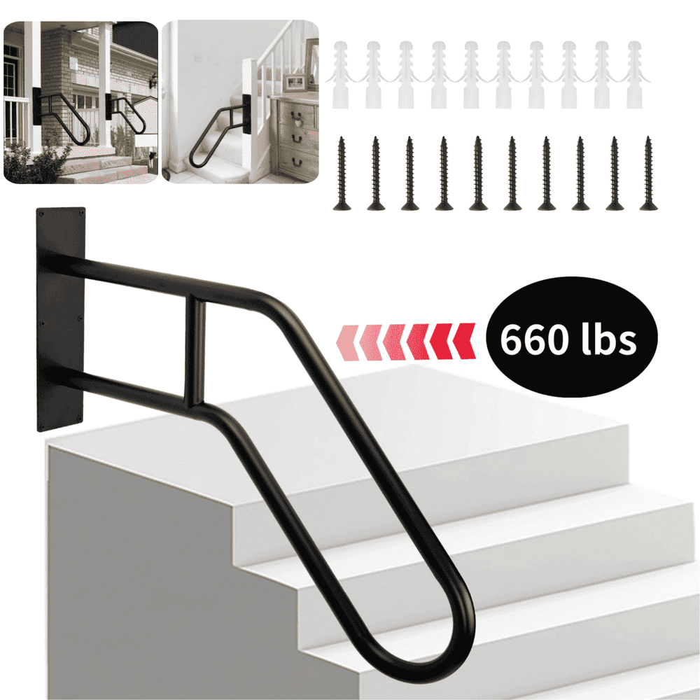 Gtouse 31.9-inch U-Shaped Wall-Mounted Handrail: $34.19 Gtouse 31.9-inch U-Shaped Wall-Mounted Handrail: $34.19