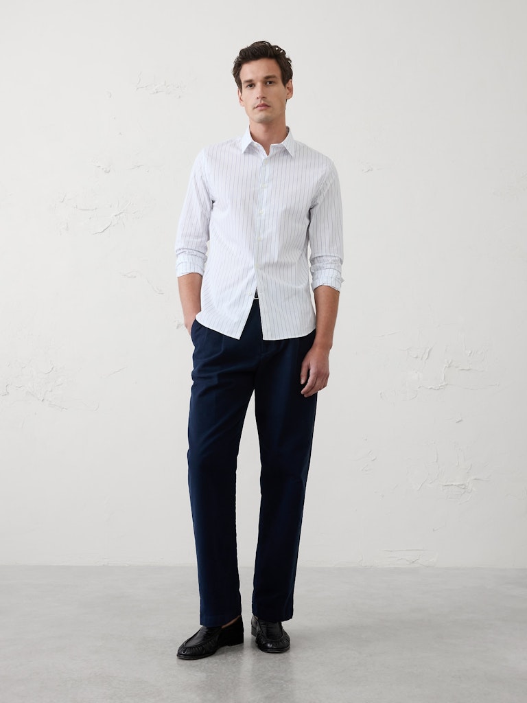 Slim-Fit Untucked Dress Shirt: $40 Slim-Fit Untucked Dress Shirt: $40