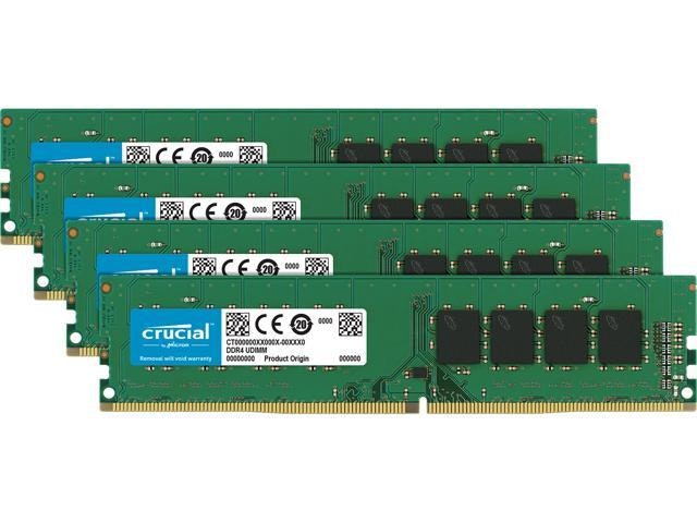 Crucial 64GB DDR4 2400MHz Desktop Memory 4-Pack: $525.01 Crucial 64GB DDR4 2400MHz Desktop Memory 4-Pack: $525.01