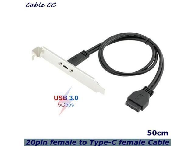 USB 3.1 Type-C Female to 20-Pin Motherboard Panel Mount Cable: $19.05 USB 3.1 Type-C Female to 20-Pin Motherboard Panel Mount Cable: $19.05