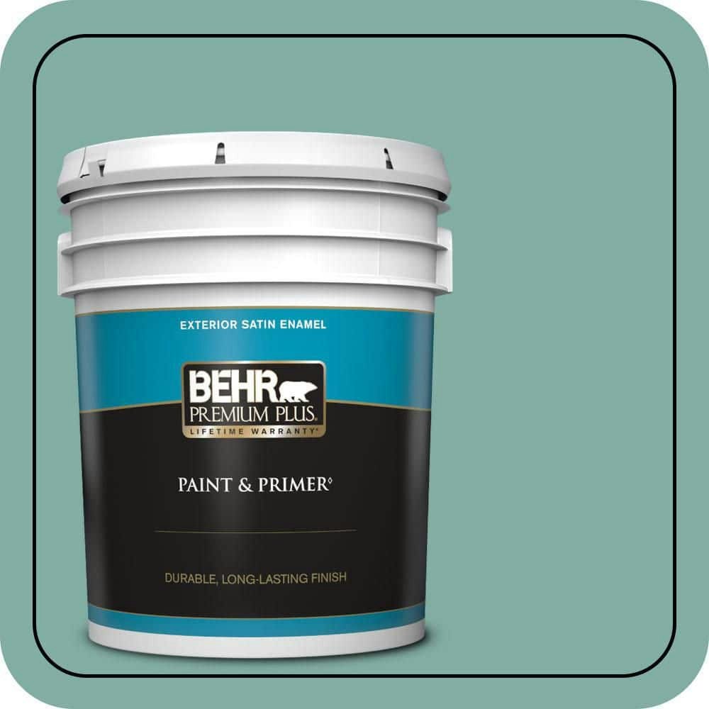 Behr Premium Plus 5-Gallon Summer Dragonfly Satin Enamel Exterior Paint and Primer: $225 Behr Premium Plus 5-Gallon Summer Dragonfly Satin Enamel Exterior Paint and Primer: $225