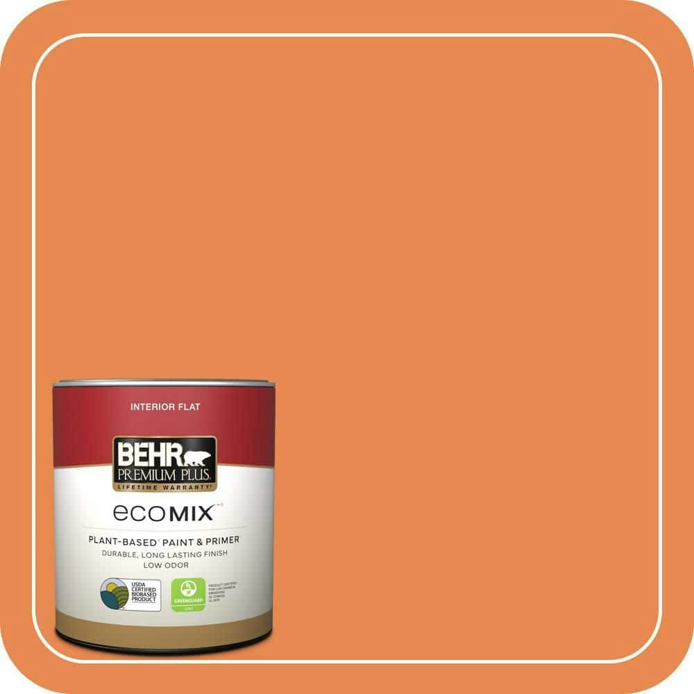 Mandarin Flat EcoMix Plant-Based Interior Paint & Primer 1-Quart: $19.48 Mandarin Flat EcoMix Plant-Based Interior Paint & Primer 1-Quart: $19.48