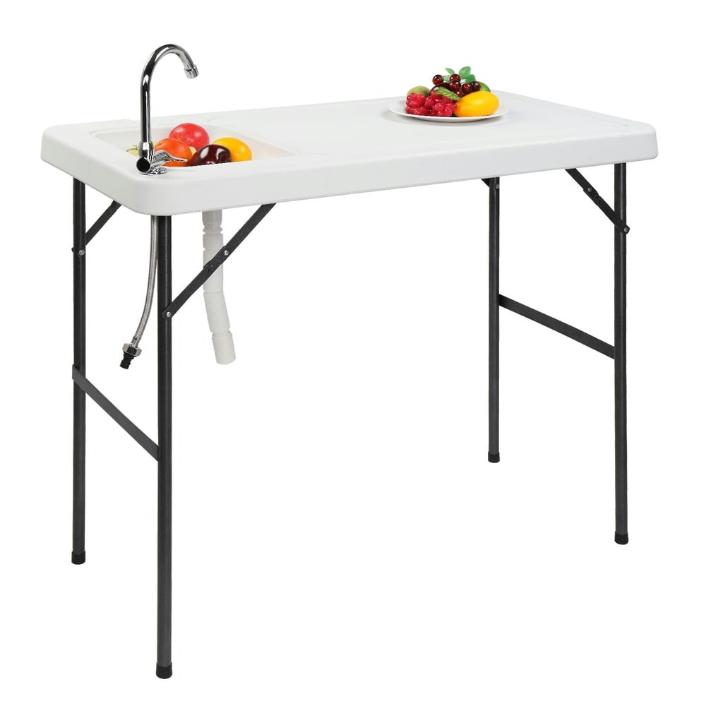 Ktaxon Portable Folding Fish Cleaning Table with Sink and Faucet: $69.99 Ktaxon Portable Folding Fish Cleaning Table with Sink and Faucet: $69.99