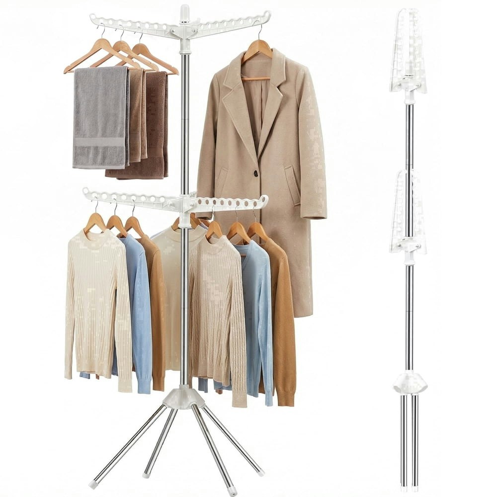 Riousery 74.8-Inch 2-Tier Stainless Steel Clothes Drying Rack: $24.69 Riousery 74.8-Inch 2-Tier Stainless Steel Clothes Drying Rack: $24.69