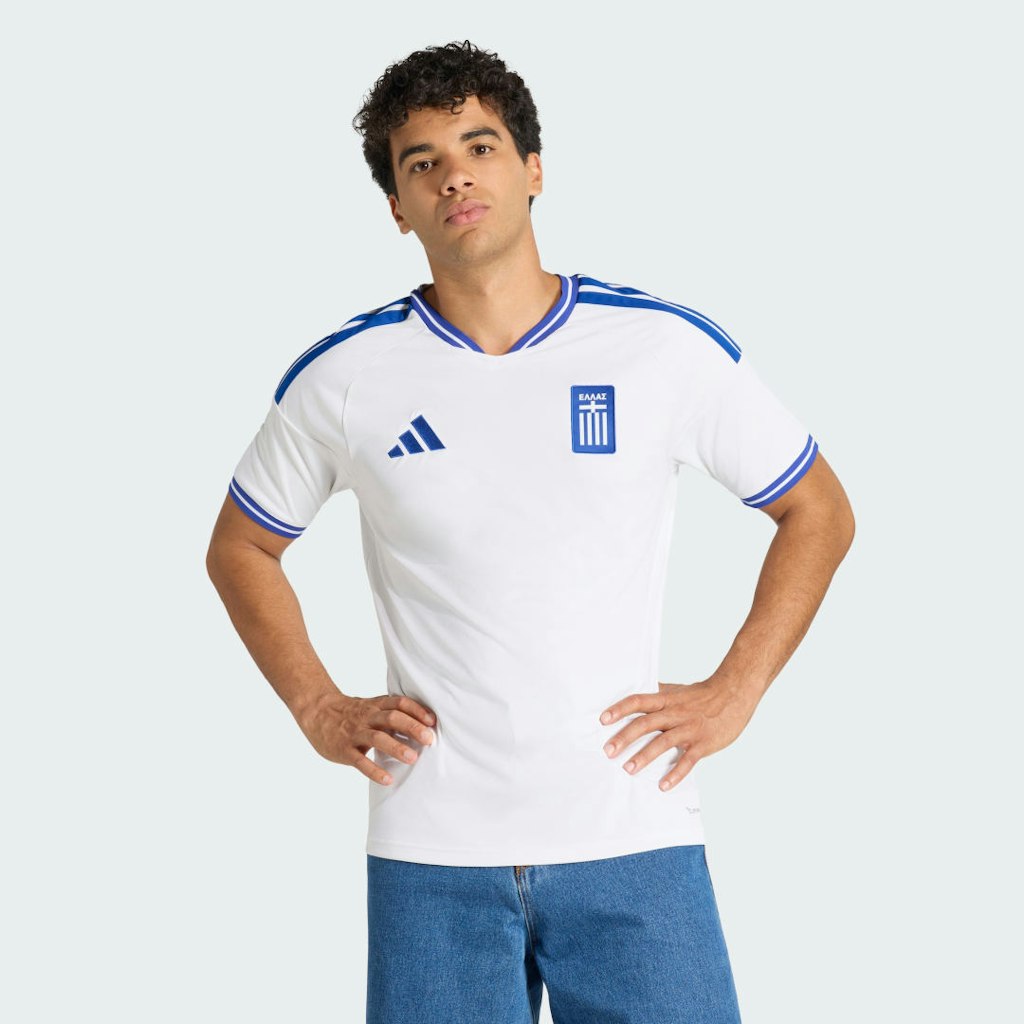 Greece Home Soccer Jersey: $50
