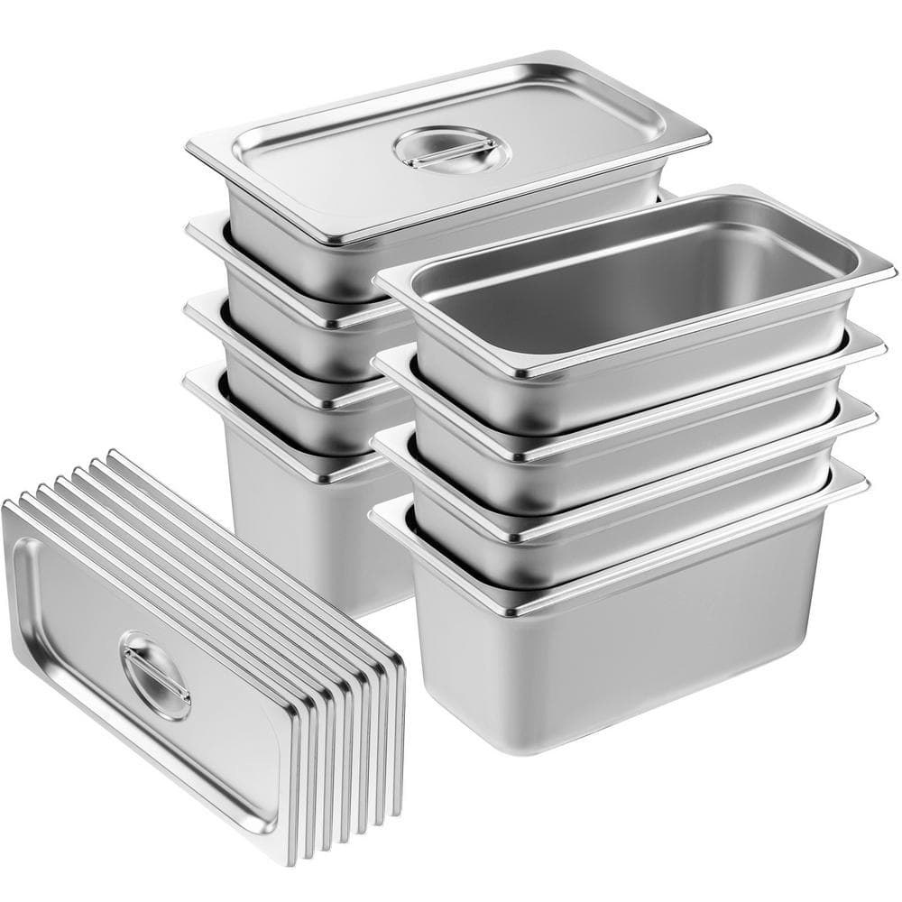 1/3 Size 6-Inch Deep Stainless Steel Steam Hotel Pans 8-Pack: $68.18 1/3 Size 6-Inch Deep Stainless Steel Steam Hotel Pans 8-Pack: $68.18