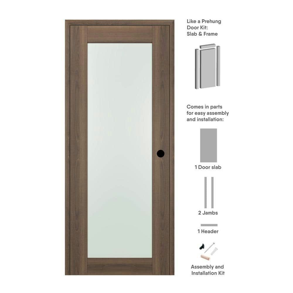 28" x 84" Left-Hand Full Lite Frosted Glass Composite Wood Interior Door: $878 28" x 84" Left-Hand Full Lite Frosted Glass Composite Wood Interior Door: $878