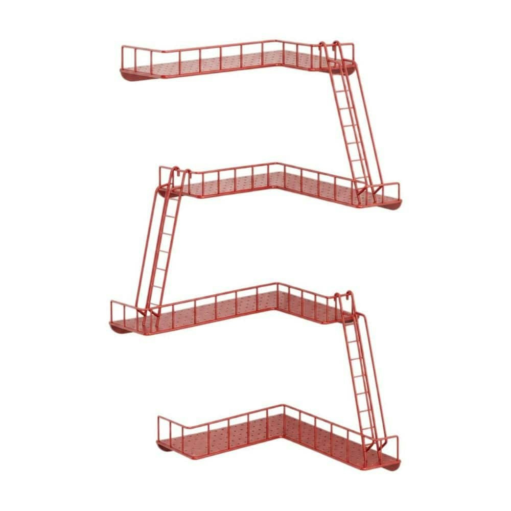 4-Tier Metal Fire Escape Corner Wall Shelf: $146.99 4-Tier Metal Fire Escape Corner Wall Shelf: $146.99
