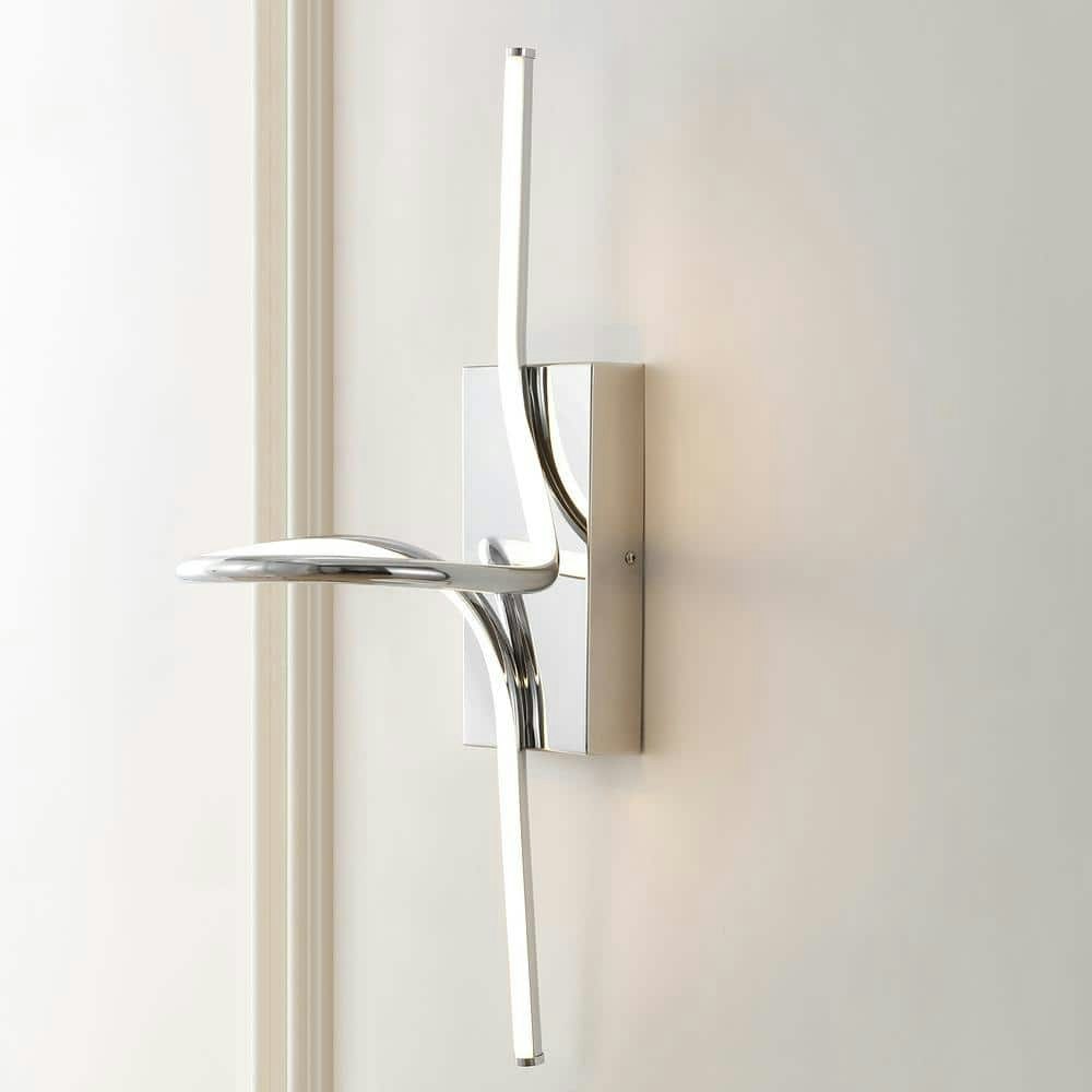 Sketch 9-Inch Chrome Minimalist LED Vanity Light Sconce: $84.65