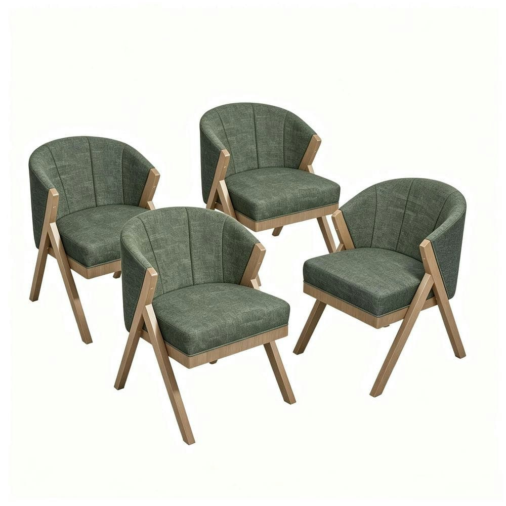 Green Chenille Barrel Accent Chair 4-Pack: $764.99 Green Chenille Barrel Accent Chair 4-Pack: $764.99