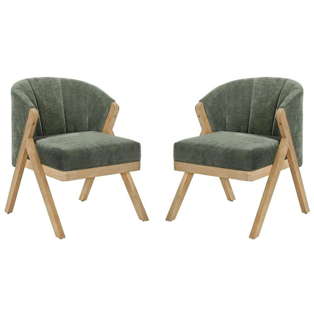 Green Chenille Upholstered Arm Chair 2-Pack: $449.99 Green Chenille Upholstered Arm Chair 2-Pack: $449.99