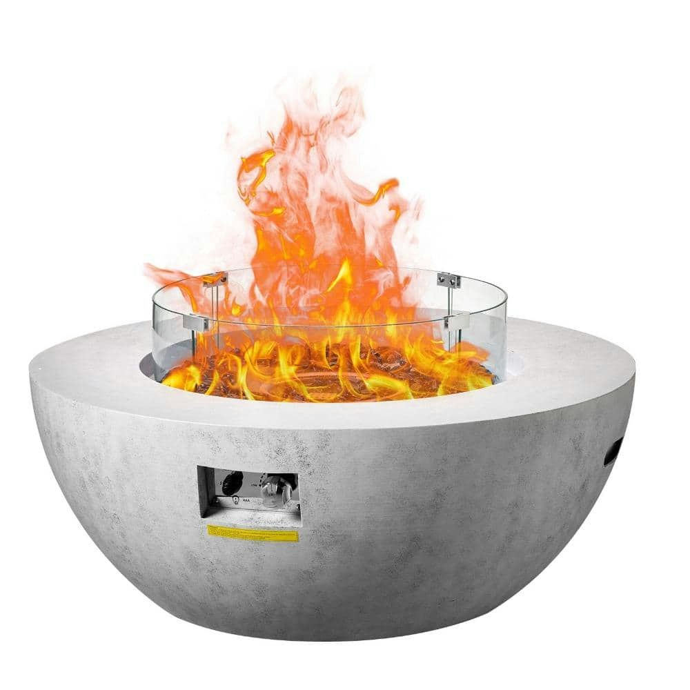 39-Inch Concrete Propane Fire Pit Table: $803.17 39-Inch Concrete Propane Fire Pit Table: $803.17
