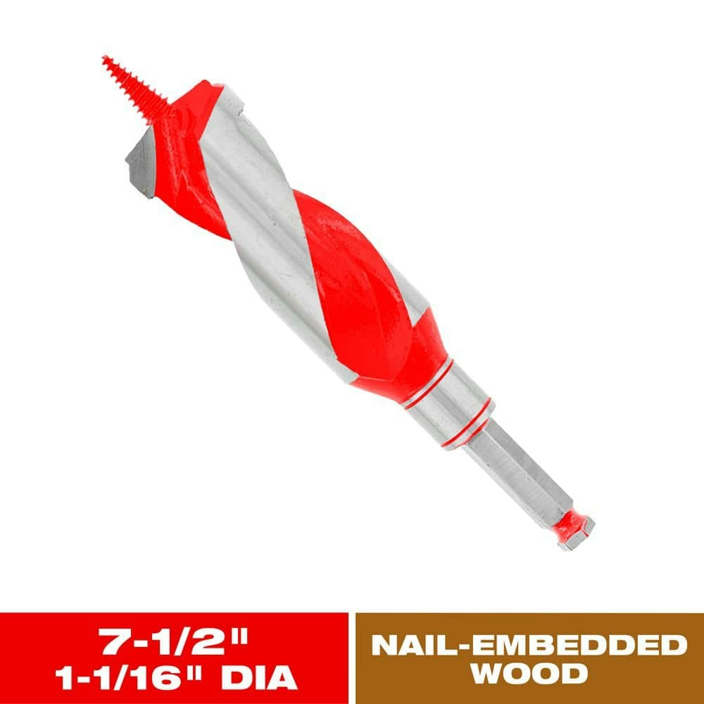 1-1/2" x 7-1/2" High Carbon Steel Wood Auger Bit: $33.98 1-1/2" x 7-1/2" High Carbon Steel Wood Auger Bit: $33.98