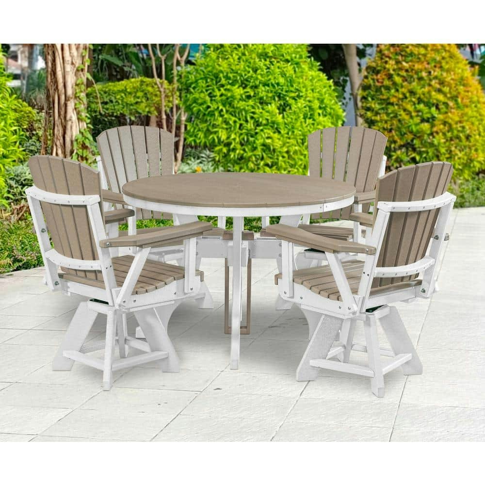 Adirondack 5-Piece Round Outdoor Dining Set: $2,650.24 Adirondack 5-Piece Round Outdoor Dining Set: $2,650.24