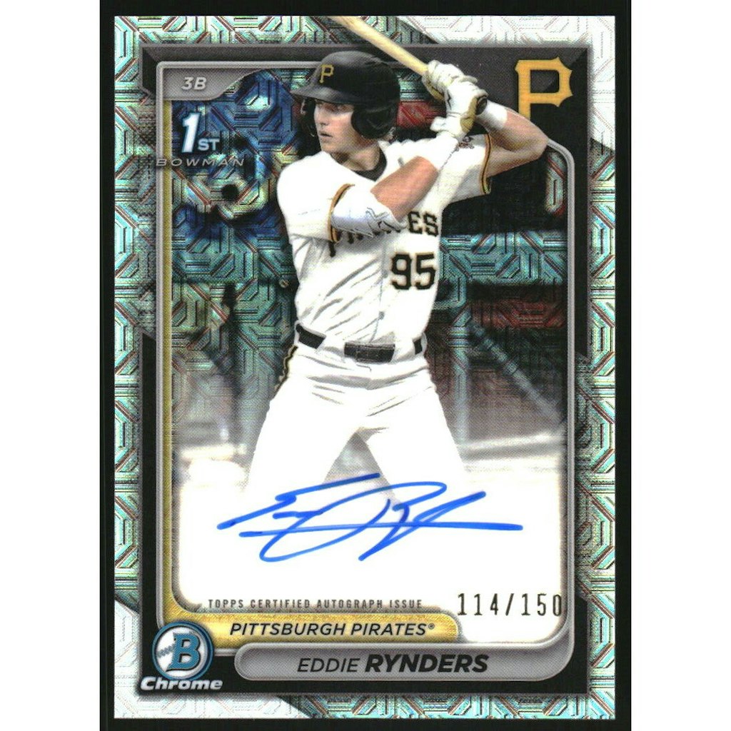 2024 Bowman Chrome Draft Eddie Rynders Autograph Refractor: $13.50 2024 Bowman Chrome Draft Eddie Rynders Autograph Refractor: $13.50