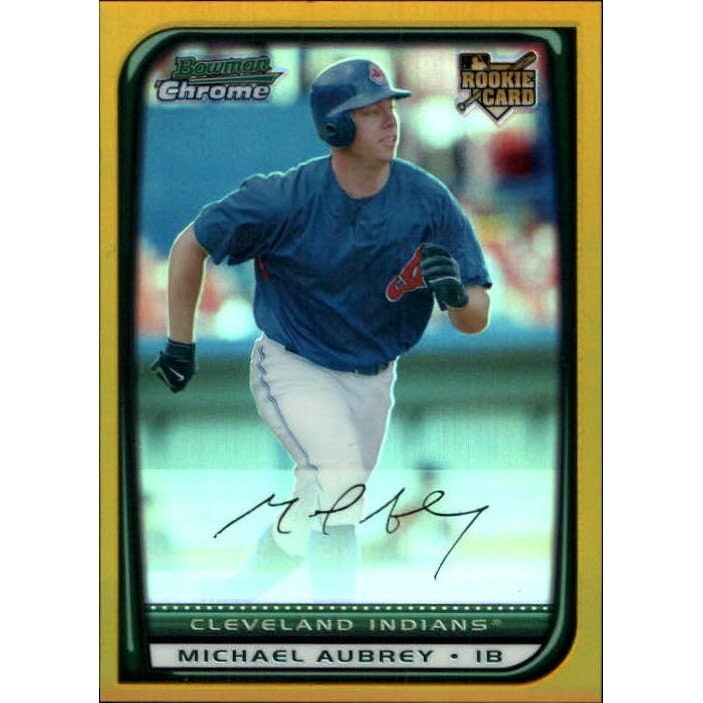 2008 Bowman Chrome Draft Gold Refractor Michael Aubrey Trading Card: $10.80 2008 Bowman Chrome Draft Gold Refractor Michael Aubrey Trading Card: $10.80