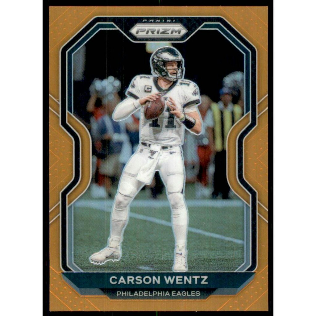 2020 Panini Prizm Carson Wentz Orange Prizm Card #169: $13.50 2020 Panini Prizm Carson Wentz Orange Prizm Card #169: $13.50