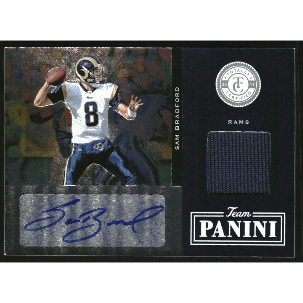Sam Bradford 2011 Panini Totally Certified Material Autograph /25: $36 Sam Bradford 2011 Panini Totally Certified Material Autograph /25: $36