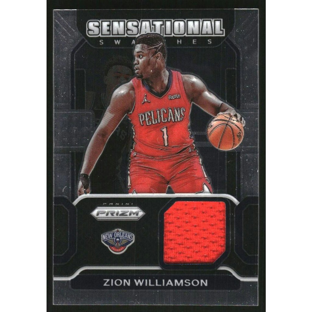 2021-22 Panini Prizm Sensational Swatches Zion Williamson Trading Card: $13.50 2021-22 Panini Prizm Sensational Swatches Zion Williamson Trading Card: $13.50