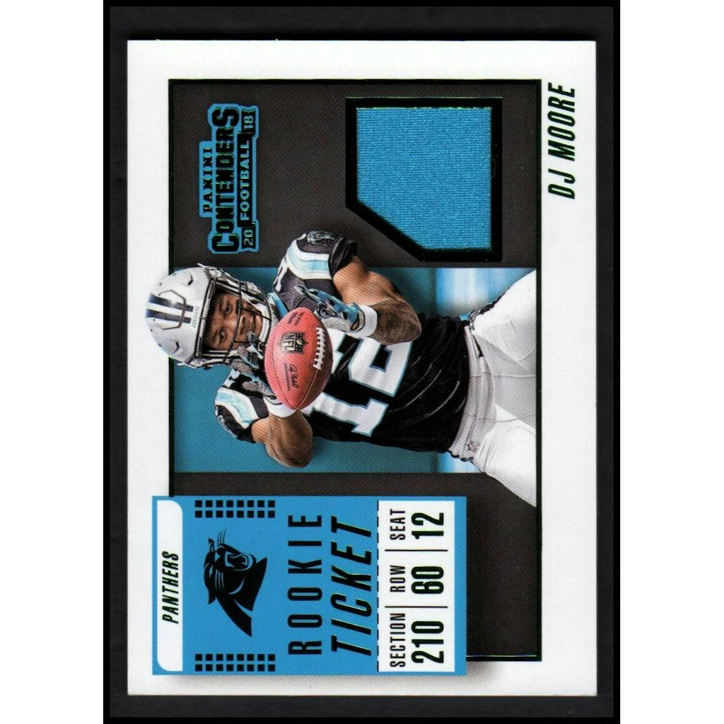 2018 Panini Contenders D.J. Moore Rookie Ticket Swatch Card: $13.50 2018 Panini Contenders D.J. Moore Rookie Ticket Swatch Card: $13.50