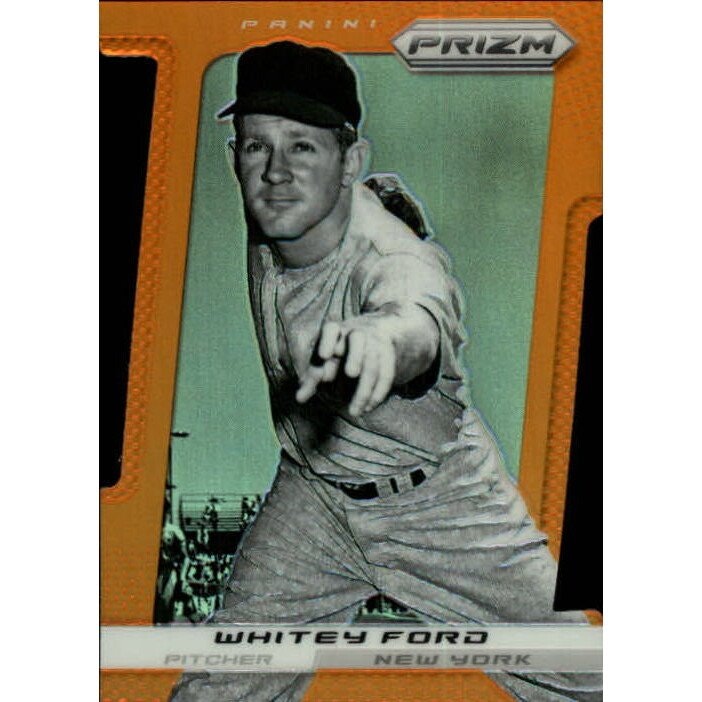 2013 Panini Prizm Whitey Ford #182 Orange Die-Cut Trading Card: $10.50 2013 Panini Prizm Whitey Ford #182 Orange Die-Cut Trading Card: $10.50