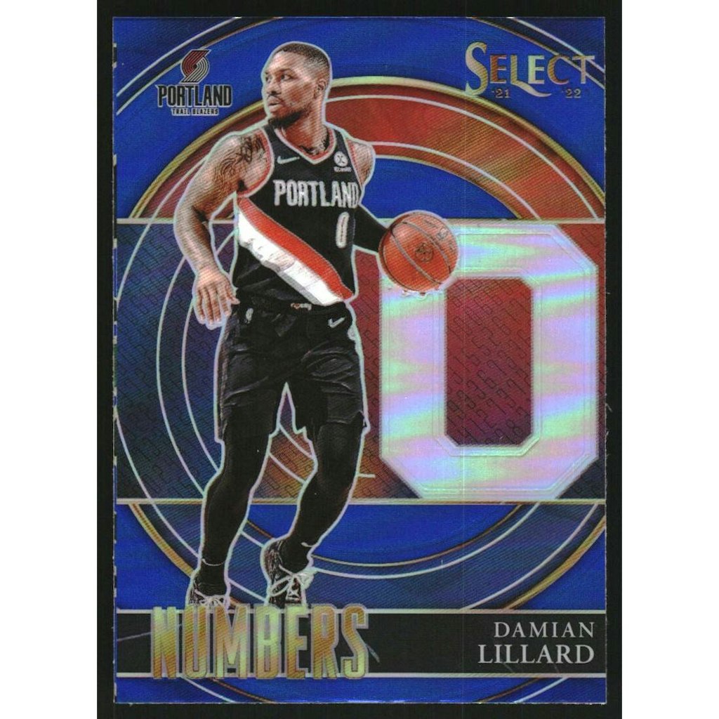 Damian Lillard 2021-22 Select Numbers Blue Prizm #15 Card: $10.80 Damian Lillard 2021-22 Select Numbers Blue Prizm #15 Card: $10.80