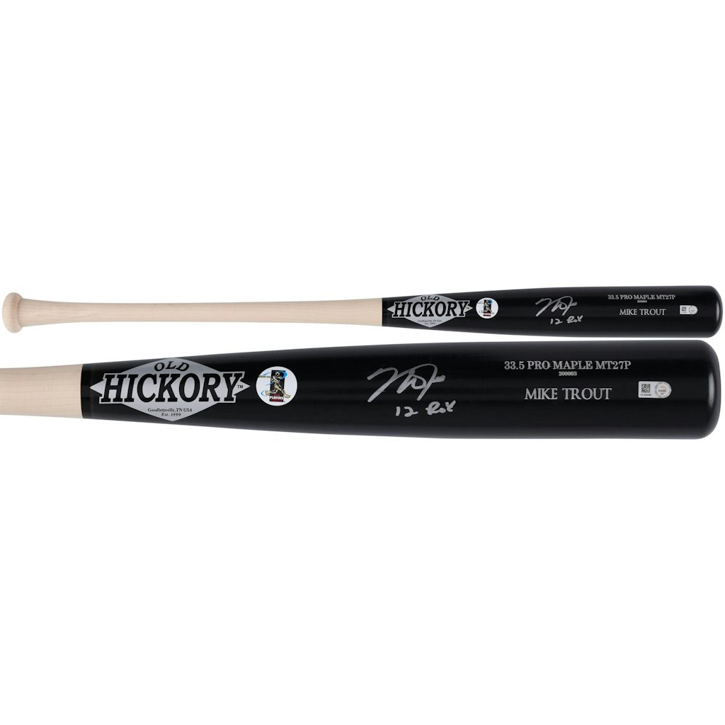 Mike Trout Autographed Los Angeles Angels Old Hickory Game Model Bat: $1,699.99