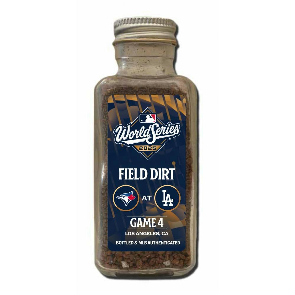 Toronto Blue Jays vs. Los Angeles Dodgers 2025 World Series Game 4 Game-Used Dirt Jar: $49.99