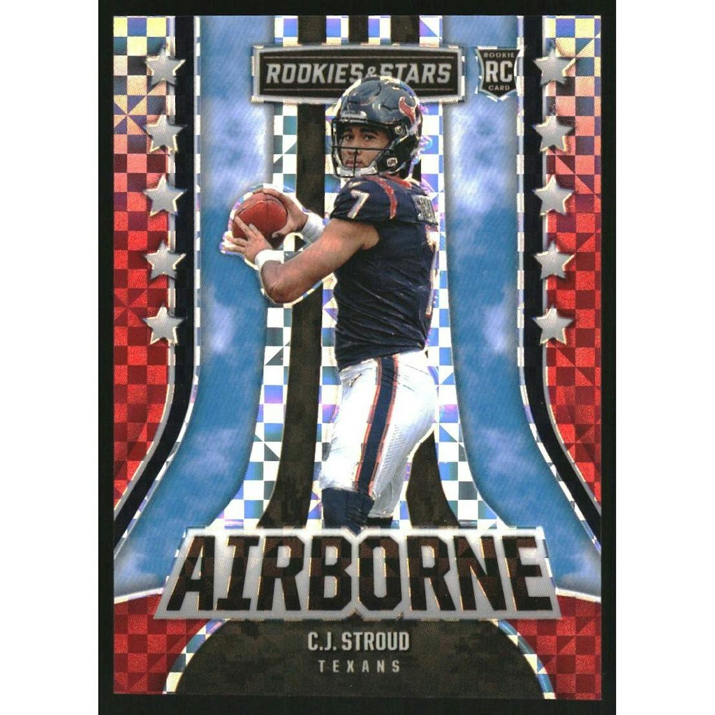 2023 Rookies and Stars Airborne Red Plaid CJ Stroud #13 Trading Card: $12 2023 Rookies and Stars Airborne Red Plaid CJ Stroud #13 Trading Card: $12