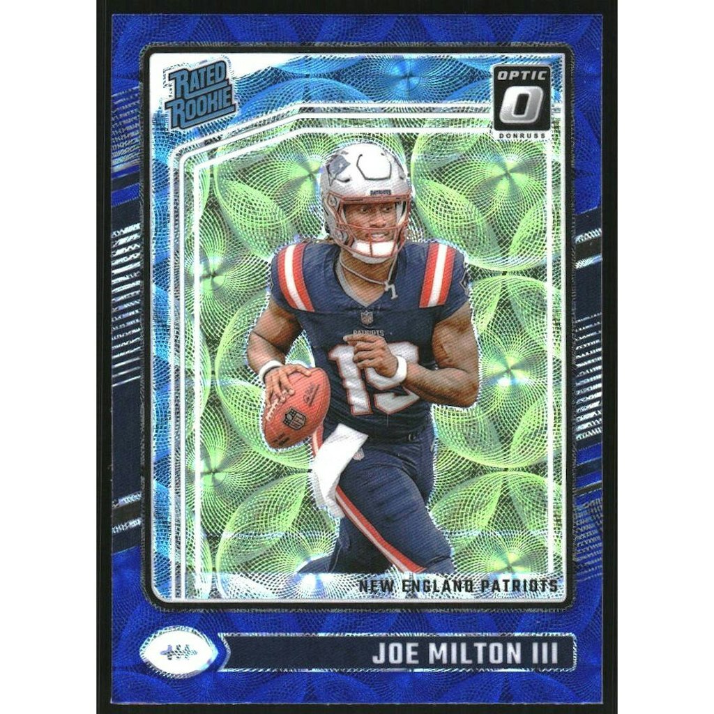 2024 Donruss Optic Blue Scope Joe Milton III Rookie Card: $10